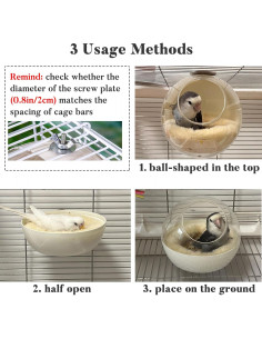 Nido de Pájaro Transparente Jevnd 15.2x15.2cm Resistente 2