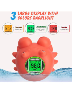Termómetro de piscina digital cangrejo BGYTWEYTD recargable 2