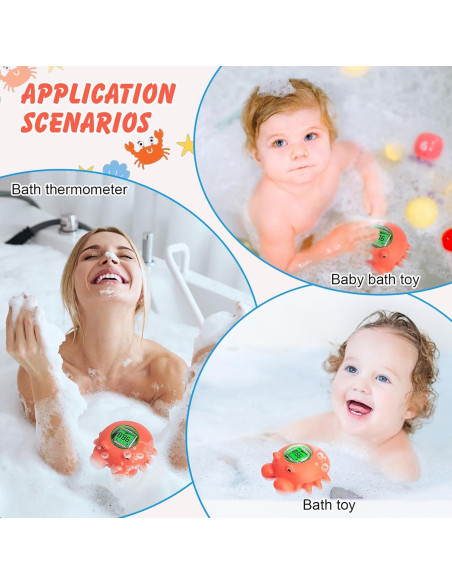 Termómetro de piscina digital cangrejo BGYTWEYTD recargable