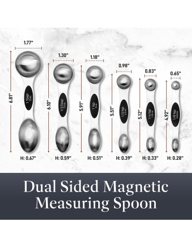 Juego de Cucharas Medidoras Magnéticas Bakken-Swiss 6 Piezas