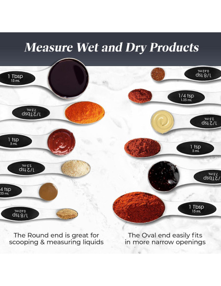 Juego de Cucharas Medidoras Magnéticas Bakken-Swiss 6 Piezas