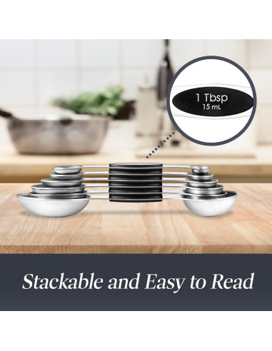 Juego de Cucharas Medidoras Magnéticas Bakken-Swiss 6 Piezas