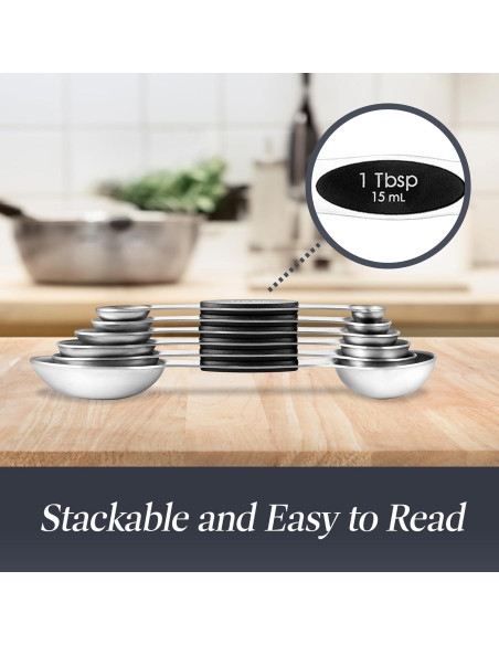 Juego de Cucharas Medidoras Magnéticas Bakken-Swiss 6 Piezas