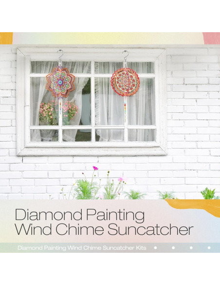 Campanas de Viento 3D Queekay 2 Piezas Acrílico Floral