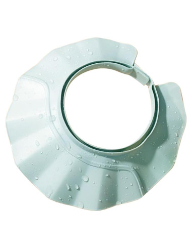 Escudo de Lavado de Cabello para Bebé Ajustable - Gorro Azul