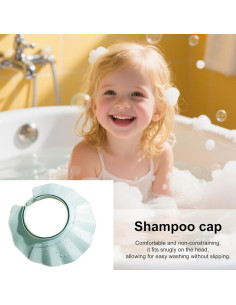 Escudo de Lavado de Cabello para Bebé Ajustable - Gorro Azul 2