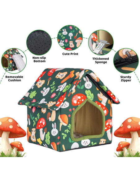 Escondite Plegable para Cobayas Yigerlee 22x22x26.9cm Antideslizante