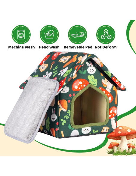 Escondite Plegable para Cobayas Yigerlee 22x22x26.9cm Antideslizante