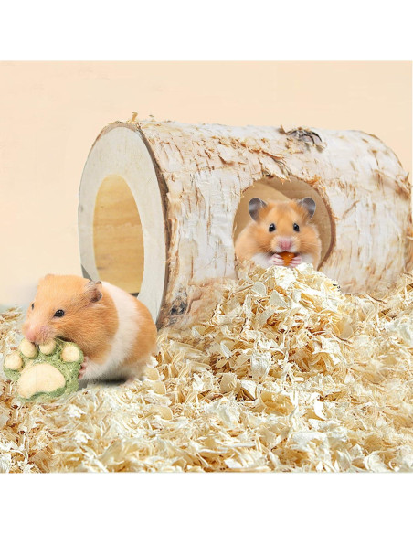 Túnel de Madera Natural para Hámster MUYG 15x12.5x9.5 cm