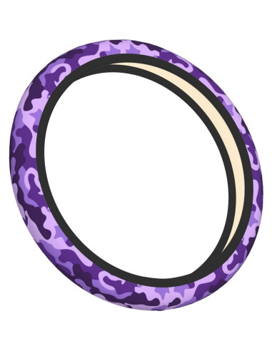Cubierta de Volante JKJOJIA Camo Morado 38 cm Antideslizante