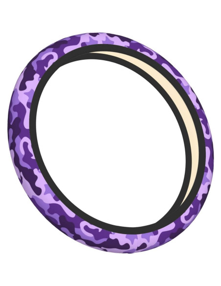 Cubierta de Volante JKJOJIA Camo Morado 38 cm Antideslizante