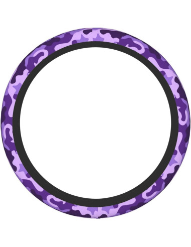 Cubierta de Volante JKJOJIA Camo Morado 38 cm Antideslizante