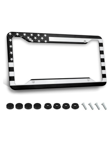Marco de Placa de Licencia NOCITUN Bandera Americana 30.48x15.24 cm