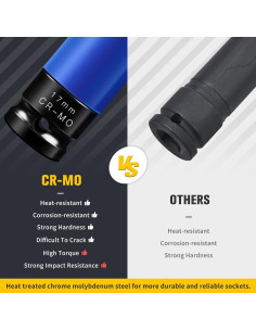 Juego de Enchufes de Rueda BOEN 17mm Acero Cr-Mo 6 Puntos 2