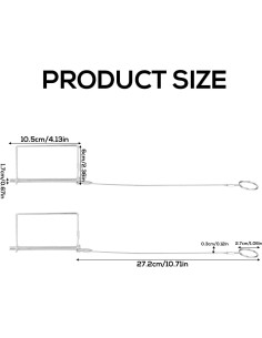 4 Pasadores de Enganche Cuadrados BOXOB I17025 con Anillo Antipérdida 2