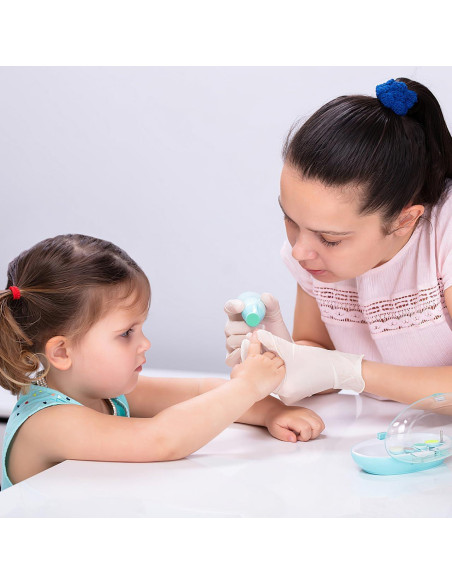 Almohadillas de Lima de Uñas Angoily 24 Pcs para Bebés Verde