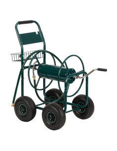 Carro de Manguera Outvita 300 Pies Verde con Ruedas