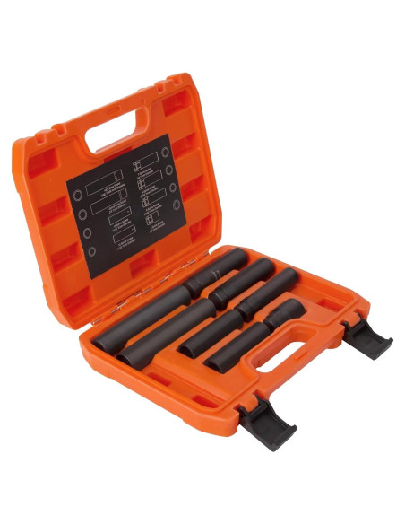 Juego de 8 Piezas de Enchufe para Tuercas Glorider SAE y Métrico