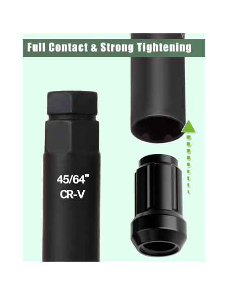 Juego de 8 Piezas de Enchufe para Tuercas Glorider SAE y Métrico