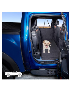 Cubierta de Asiento Trasero para Perros ABE-01 Negra 141.8x67.6cm
