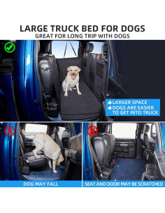 Cubierta de Asiento Trasero para Perros ABE-01 Negra 141.8x67.6cm 2