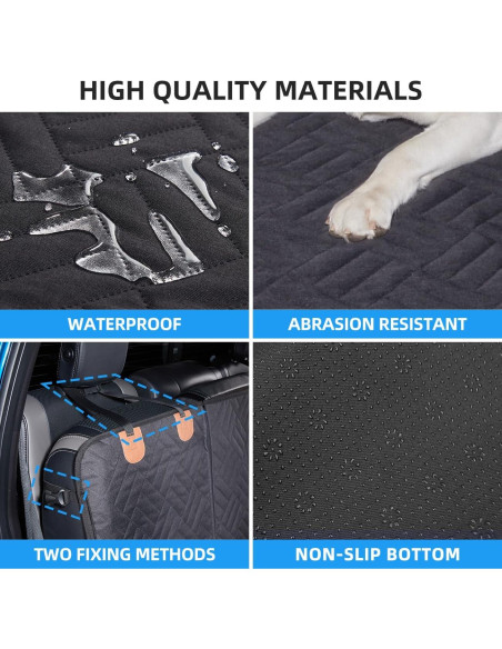 Cubierta de Asiento Trasero para Perros ABE-01 Negra 141.8x67.6cm