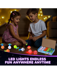 SCIONE 12 Piezas Luces Giratorias para Niños - Juguetes de Fiesta 2
