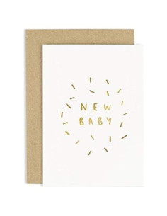 Tarjeta de Felicitación para Nuevos Bebés Old English A6