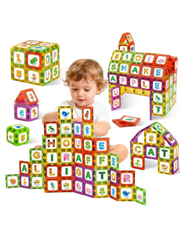 Juguetes de Aprendizaje Magnéticos Windidi - Alfabeto Animal 48PCS
