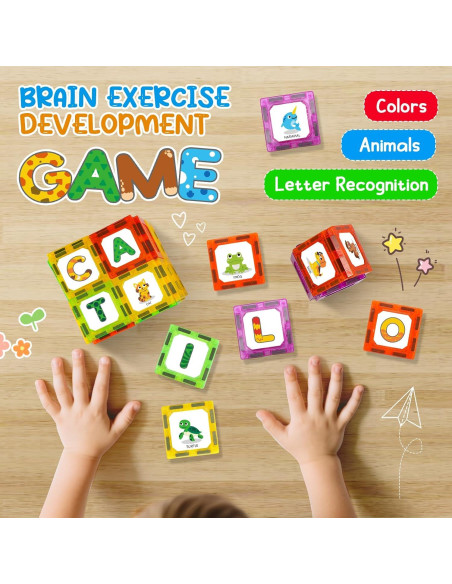 Juguetes de Aprendizaje Magnéticos Windidi - Alfabeto Animal 48PCS