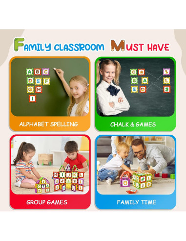 Juguetes de Aprendizaje Magnéticos Windidi - Alfabeto Animal 48PCS