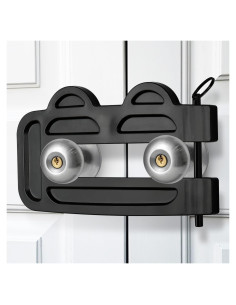 Cerradura de Doble Puerta OROILUPU Ajustable Seguridad Negro