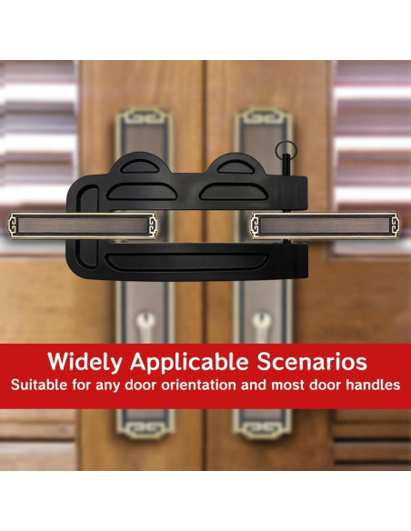 Cerradura de Doble Puerta OROILUPU Ajustable Seguridad Negro