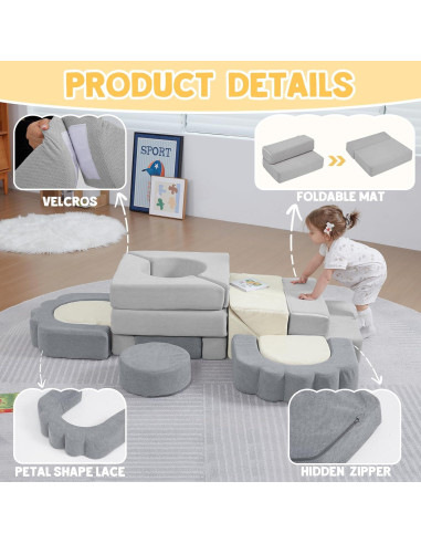 Bloques de Espuma para Escalar MOOZHEALTH 13 Piezas 5.44 kg