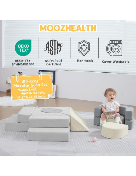 Bloques de Espuma para Escalar MOOZHEALTH 13 Piezas 5.44 kg