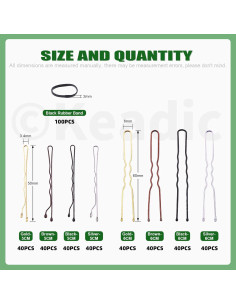 Keadic Kit de Horquillas de Metal 421 Piezas con Estuche 2