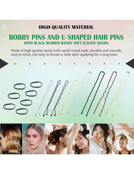 Keadic Kit de Horquillas de Metal 421 Piezas con Estuche