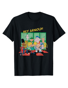 Camiseta Clásica Hey Arnold Personajes Escuela Nickelodeon