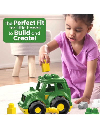Juego de Construcción Mega Bloks John Deere Tractor 6 Piezas