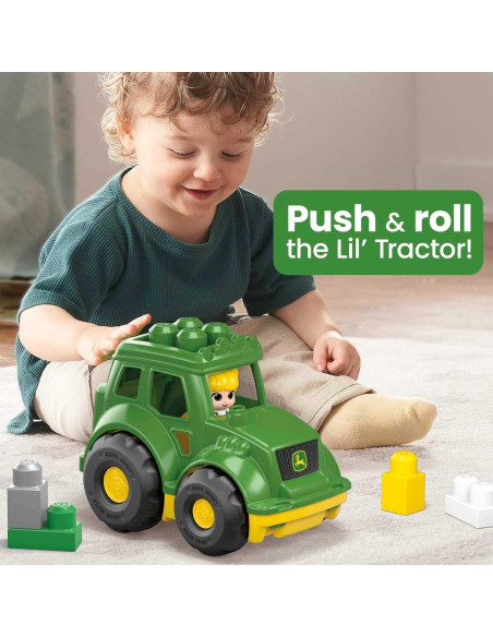 Juego de Construcción Mega Bloks John Deere Tractor 6 Piezas