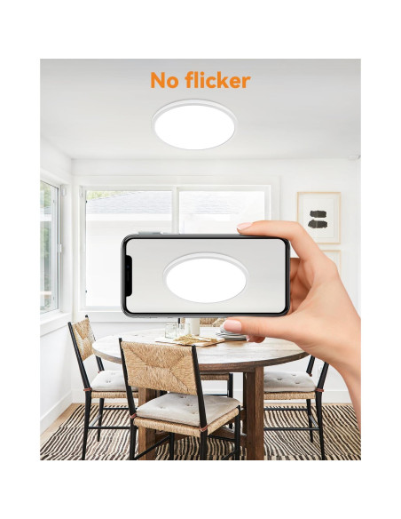 4 Pack Luz de Techo LED Slochi 24W 22.86 cm Blanca 3000K/4500K/6000K