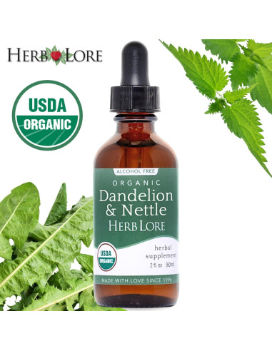 Tintura Orgánica de Diente de León y Ortiga Herb Lore 59 ml