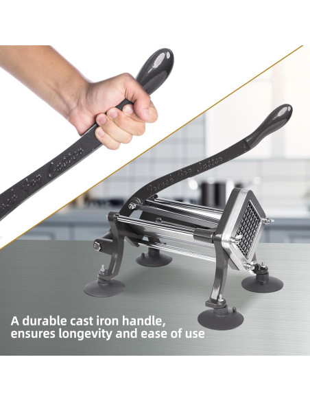 Cortador de Papas Fritas Manual SHSYCER con 3 Cuchillas 0.64-1.27 cm