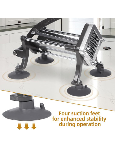 Cortador de Papas Fritas Manual SHSYCER con 3 Cuchillas 0.64-1.27 cm