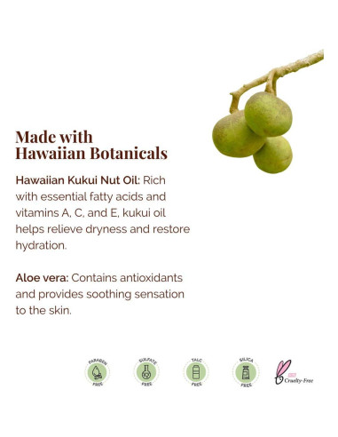 Loción Corporal Hidratante Hanalei 80 ml - Aceite de Kukui y Aloe Vera