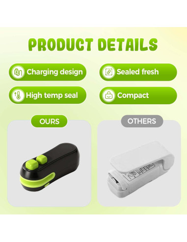 Sellador de Bolsas Mini 2 en 1 Asfanst Recargable 2025