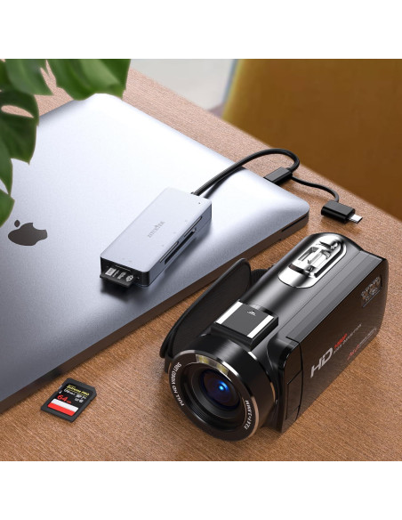 Lector de Tarjetas 5en1 ZIYUETEK USB-C y USB-A Gris