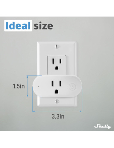 Enchufe Inteligente Shelly Wave US LR Z-Wave 15A Monitoreo Energía
