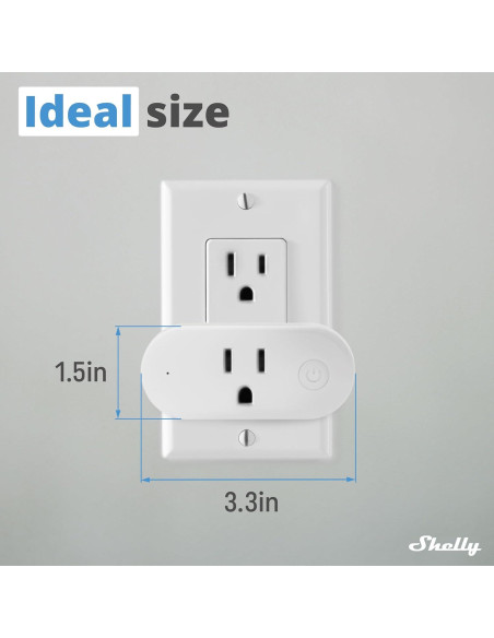 Enchufe Inteligente Shelly Wave US LR Z-Wave 15A Monitoreo Energía