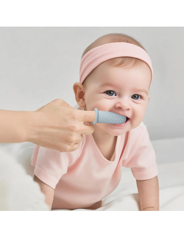 Cepillo de Dedo de Silicona BumbleBee para Bebés - 2 Unidades